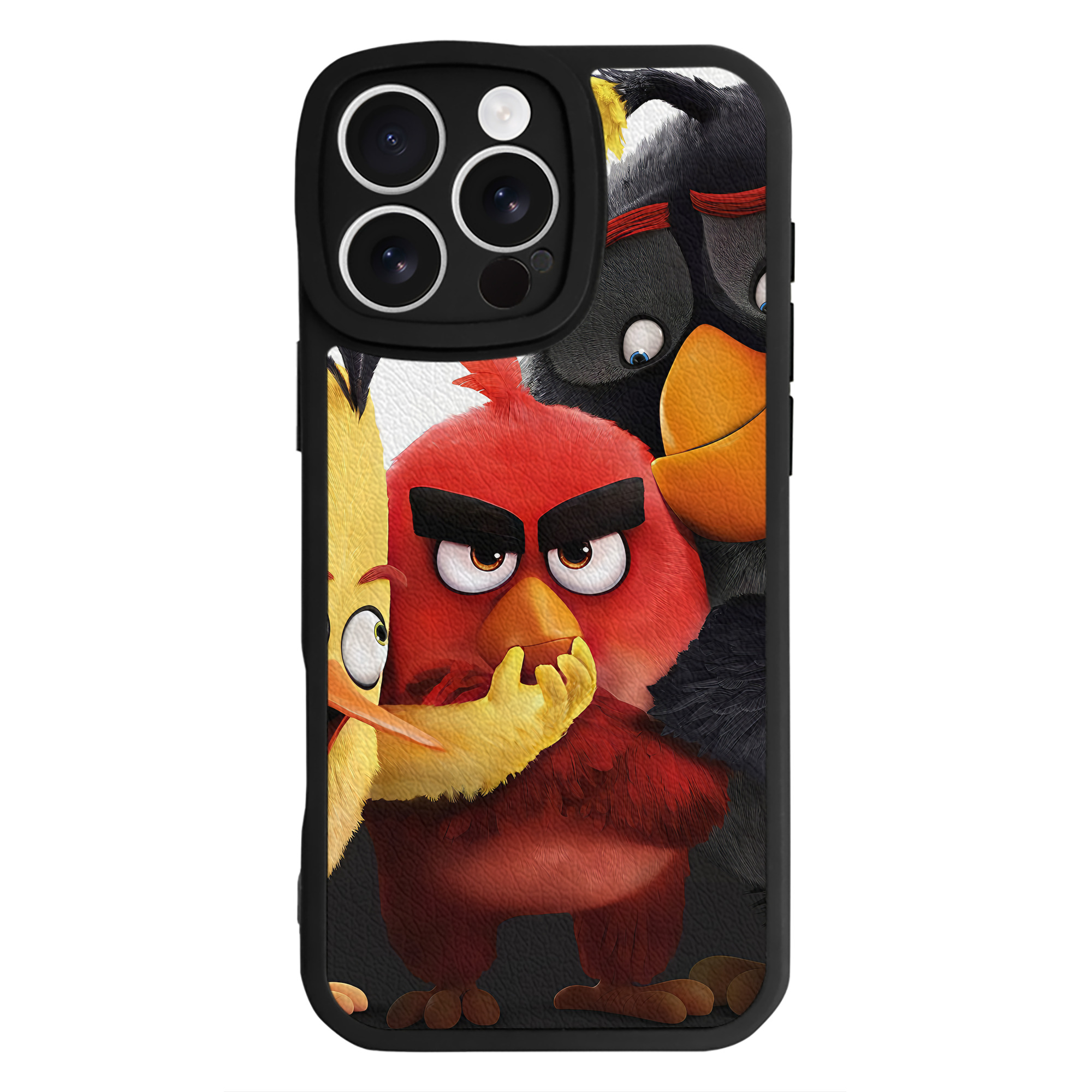 （画像用） Angry Birds アングリーバード 【iPhone 16シリーズ対応】シリコンスマホケース（レザー調） 材質：シリコン
